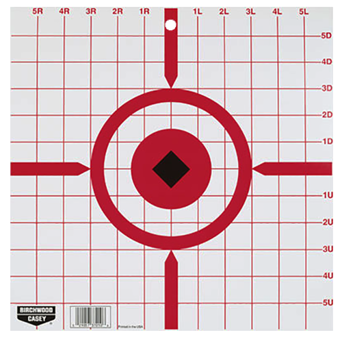 Birchwood Casey 37210 Rigid Sight-In Crosshair Hanging Tagboard 12" Black/White 10 Pack