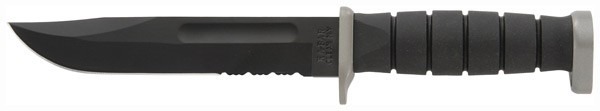 KA-BAR D2 EXTREME KNIFE 7" SERR W/PLASTIC SHEATH