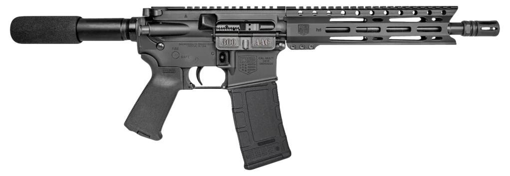 Diamondback DB1915B001 DB15  300 Blackout 28+1 10", Black, Carbon Lower, 9" M-LOK Handguard, Padded Buffer Tube, Magpul Grip