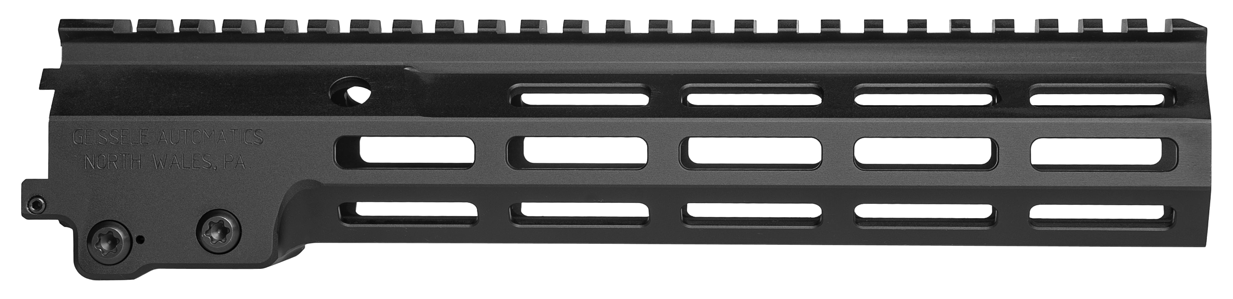 Geissele Automatics 051073B Super Modular Rail MK16 10.50" M-LOK, Black Aluminum for AR Platform, Barrel Nut Included