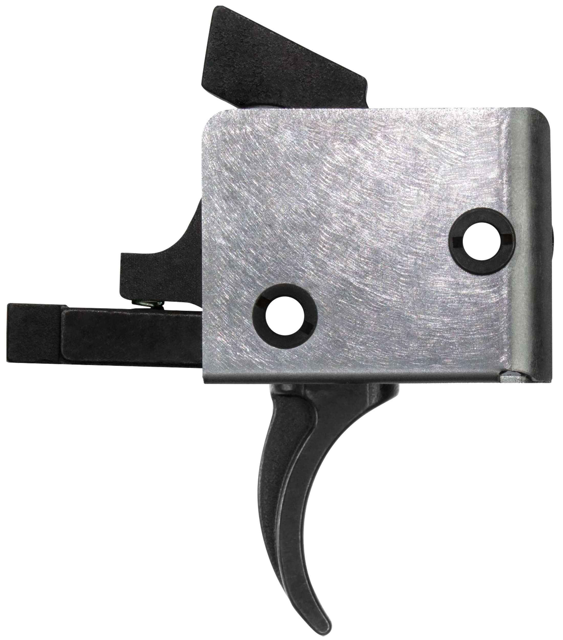 CMC Triggers 92501 Drop-In  Single-Stage Curved Trigger w/ 4-4.50 lbs Draw Weight & Black/Silver Finish