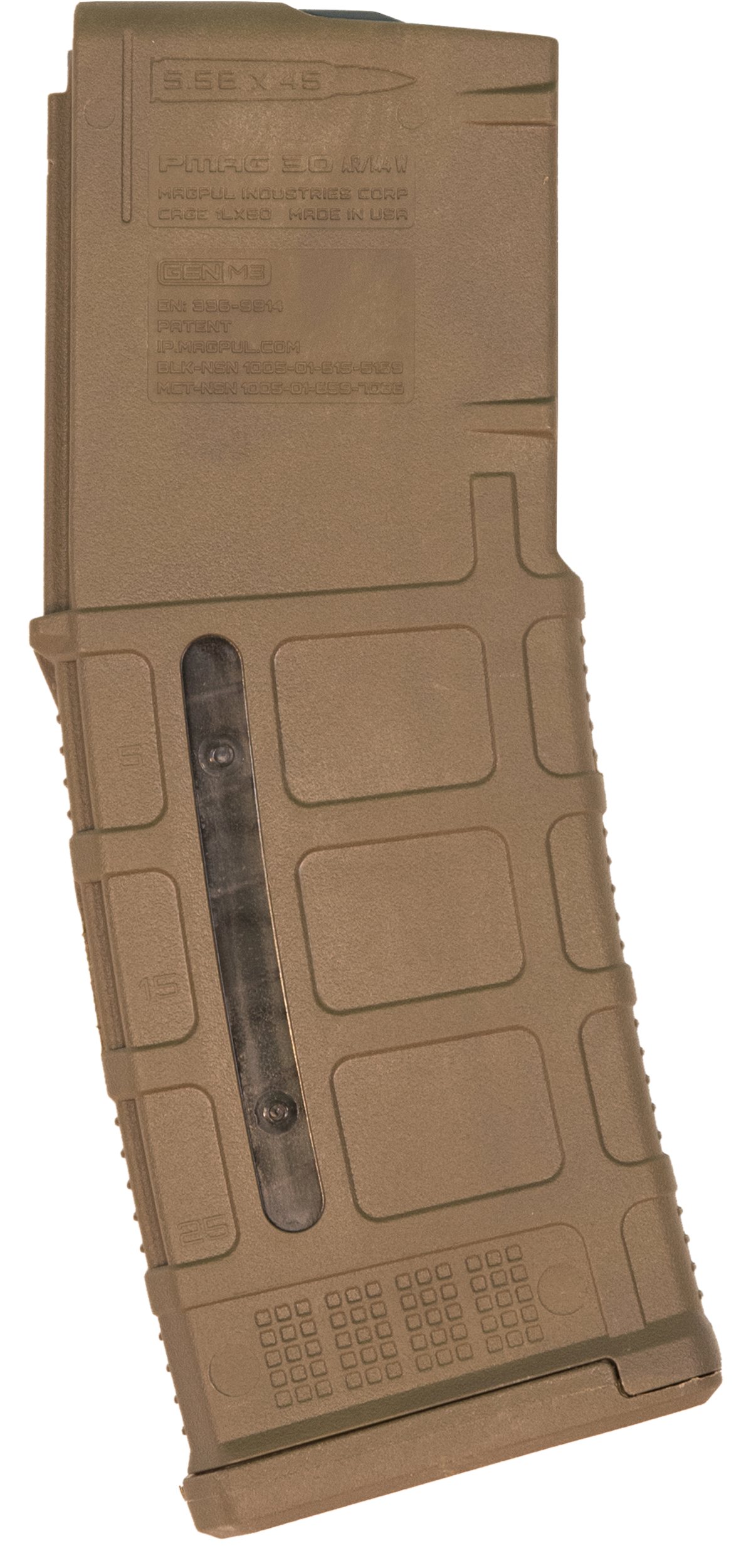Magpul MAG556MCT PMAG GEN M3 30rd Detachable w/Capacity Window 223 Rem/5.56x45mm NATO Fits AR-15/M16/M4 Coyote Tan Polymer