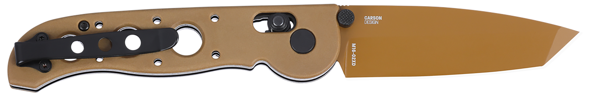 CRKT M1602XD M16 Tactical 3.11" Folding Tanto Plain Desert Tan D2 Steel Blade, Desert Tan Grivory Handle