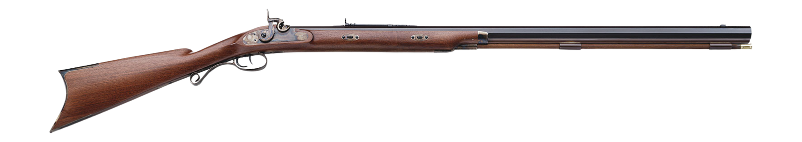 Davide Pedersoli 010S206500 Missouri River Hawken 50 Cal Percussion 30" Blued Octagon Barrel, Color Case Hardened Receiver, Fixed American Walnut Stock