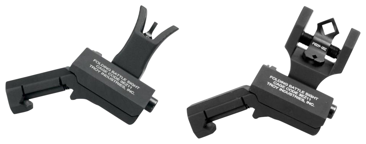Troy Ind SSIG45SMDBT00 45 Degree Offset BattleSight Set M4 Front& Diopter Rear Black Hardcoat Anodized