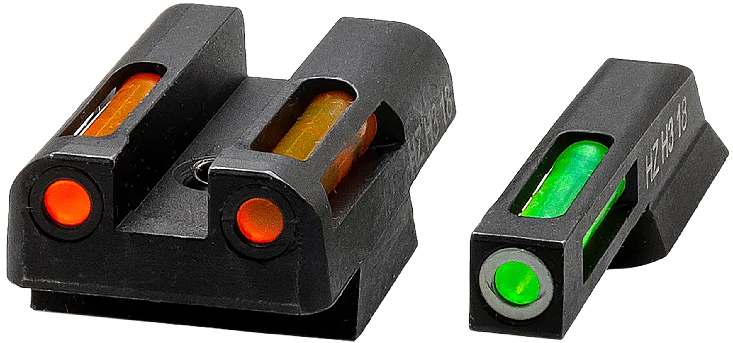 HiViz CZN421 LiteWave H3 Fiber-Optic Sight Set Green Tritium/White Outline w/ Litepipes Orange Fits CZ 75, 85, P-01