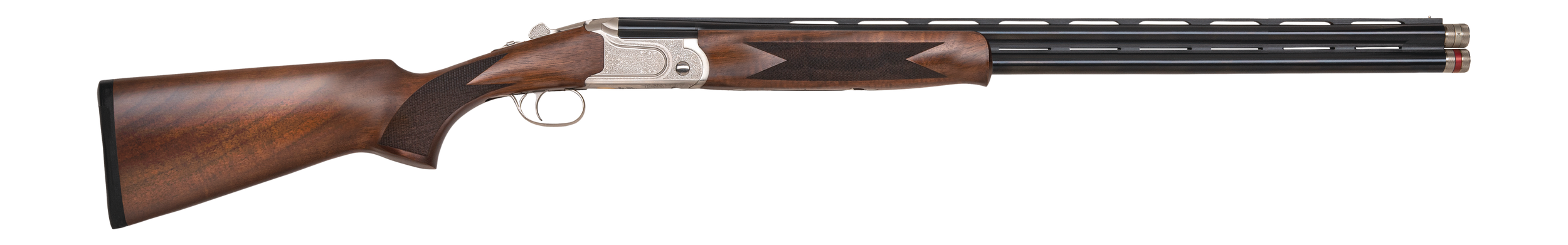 Mossberg 75491 Gold Reserve  16 Gauge Break Open 2.75" 2rd 28" Blue Polished Over/Under Vent Rib Barrel, Silver w/Engraved Scroll & Gold Inlay Receiver, Fixed Grade A Walnut Stock