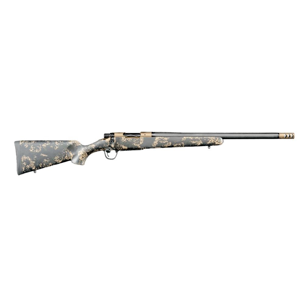 Christensen Arms Ridgeline FFT Rifle .308 Win 4rd Magazine 16" 5/8x24 Threaded Barrel Burnt Bronze Brown with Green and Tan