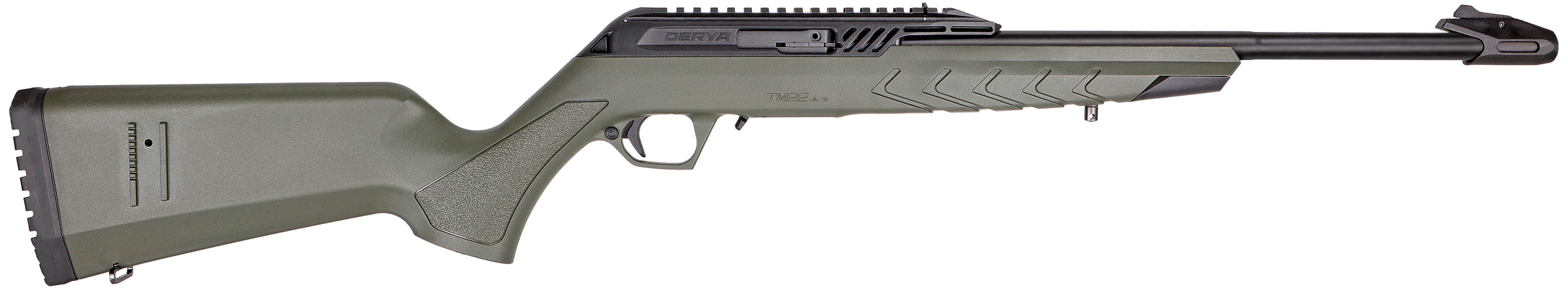 Derya Firearms TM22.STAN.ODG.18 TM22 Standard Full Size 22 LR 10+1 18" Black Target Barrel, Black Anodized Aluminum Receiver w/Picatinny Rail, OD Green Adjustable Polymer Stock