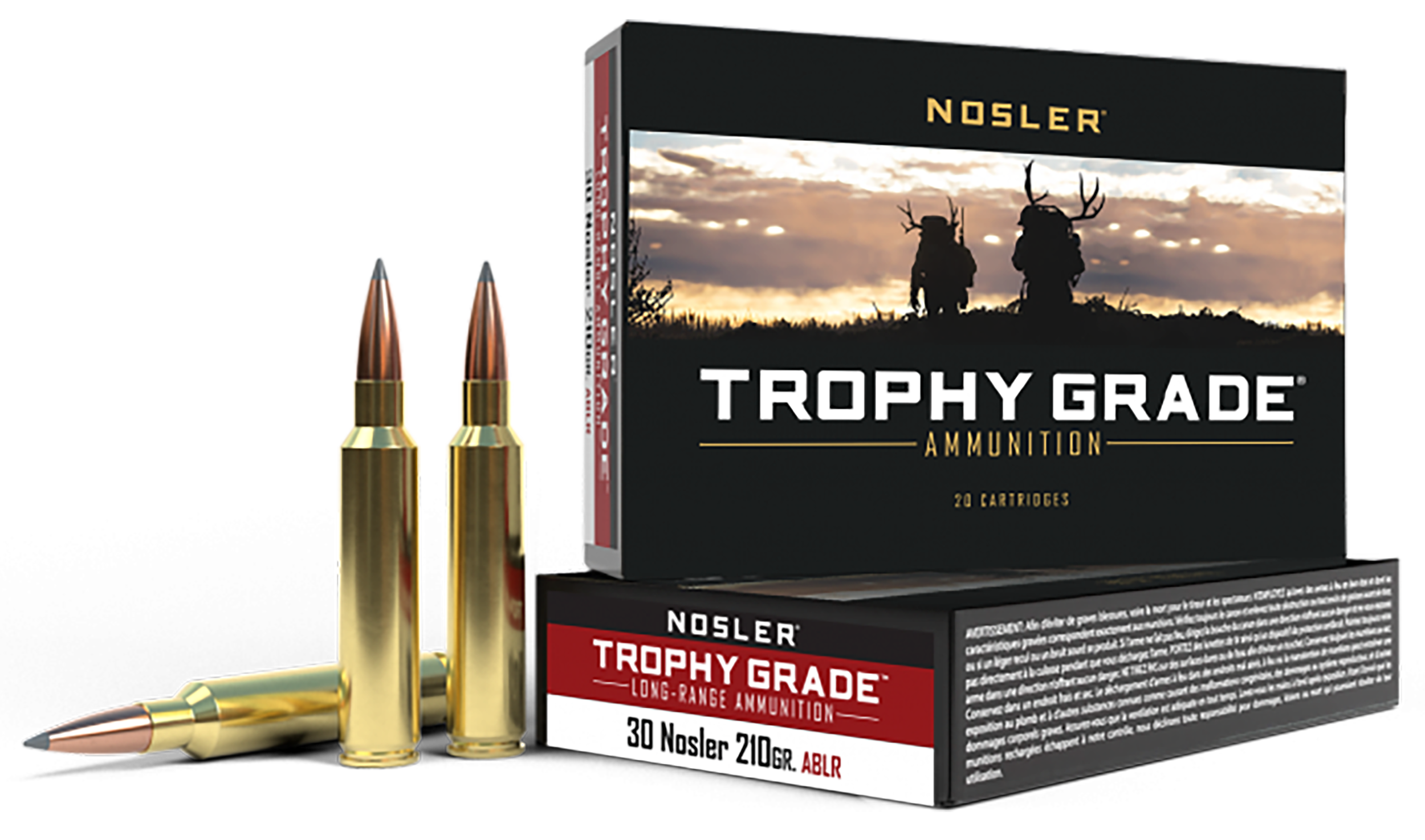 Nosler 60118 Trophy Grade Long-Range 30Nosler 210gr Nosler Spitzer AccuBond Long Range 20 Per Box/10 Case