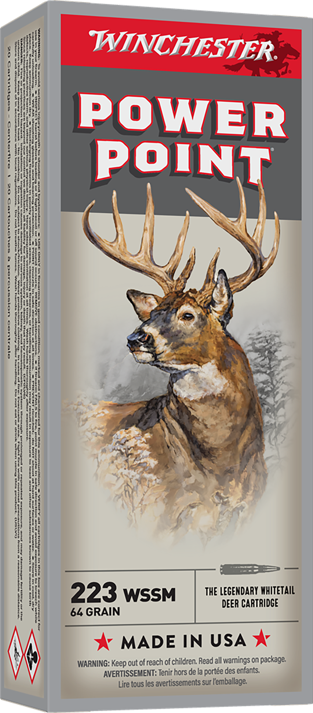 Winchester Ammo X223WSS1 Power-Point  223WSSM 64gr 20 Per Box/10 Case