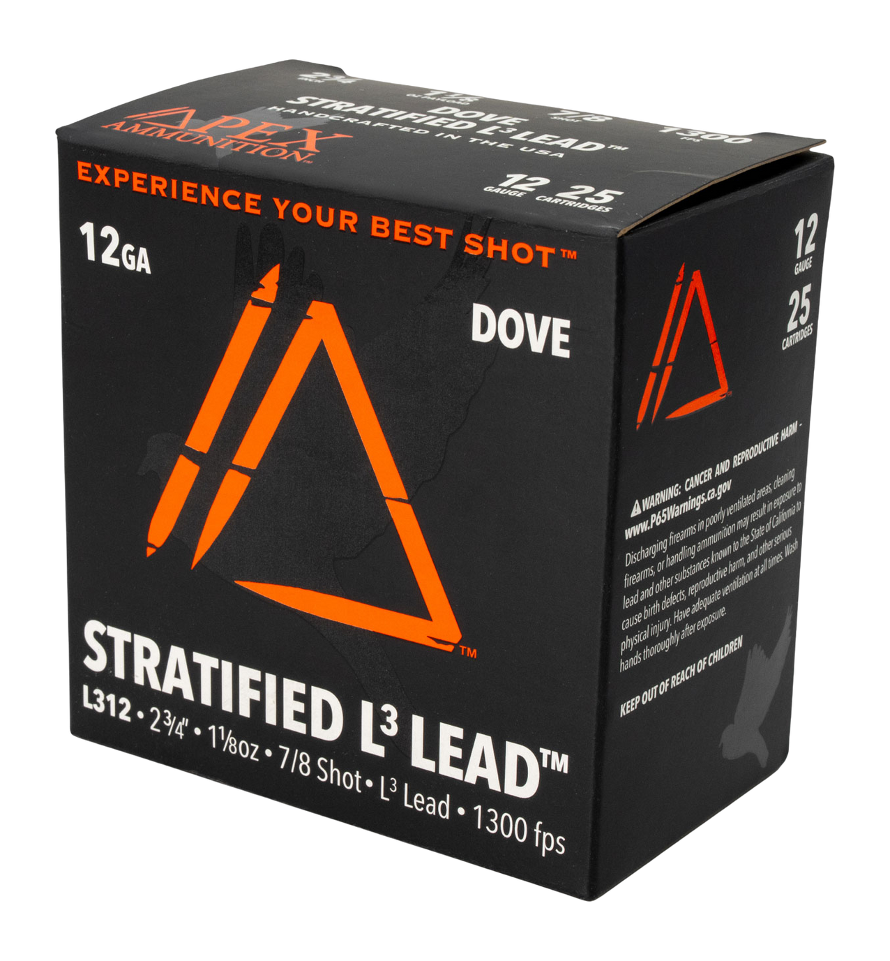 Apex Element Dove Stratified 12 GA 2.75" 1-1/8oz #7/#8 25rd Box