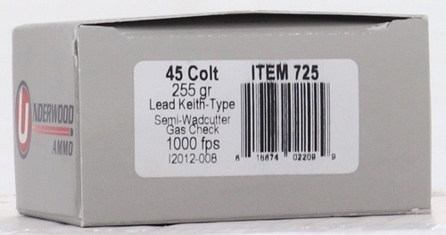 UNDERWOOD 45 LC 255GR LEAD WADCUTTER 20RD 10BX/CS