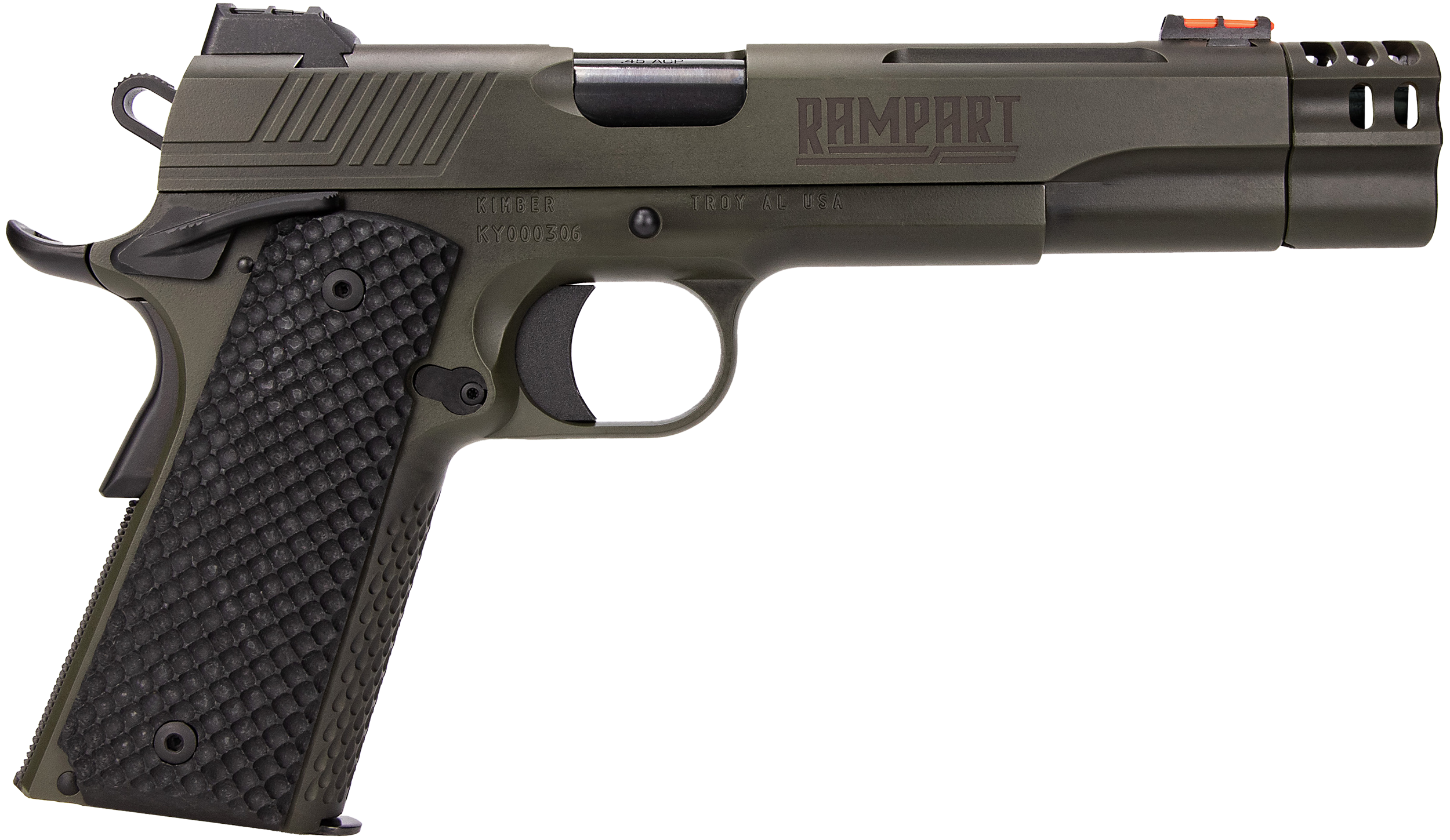 Kimber Mfg.,inc 3000468 Rampart  10mm 8+1 5" Cerakote Stainless Steel Slide G10 Grip