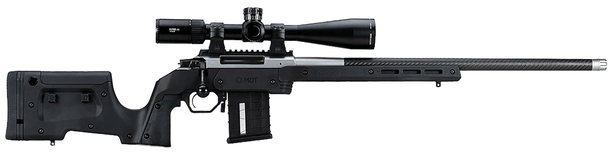 Mdt Sporting Goods Inc 104690BLK XRS Chassis Black Aluminum Core with Polymer Panels, Adj. Cheekrest, M-LOK Forend, Interchangeable Grips, AICS Mag Compatible, Fits Short Action Howa 1500