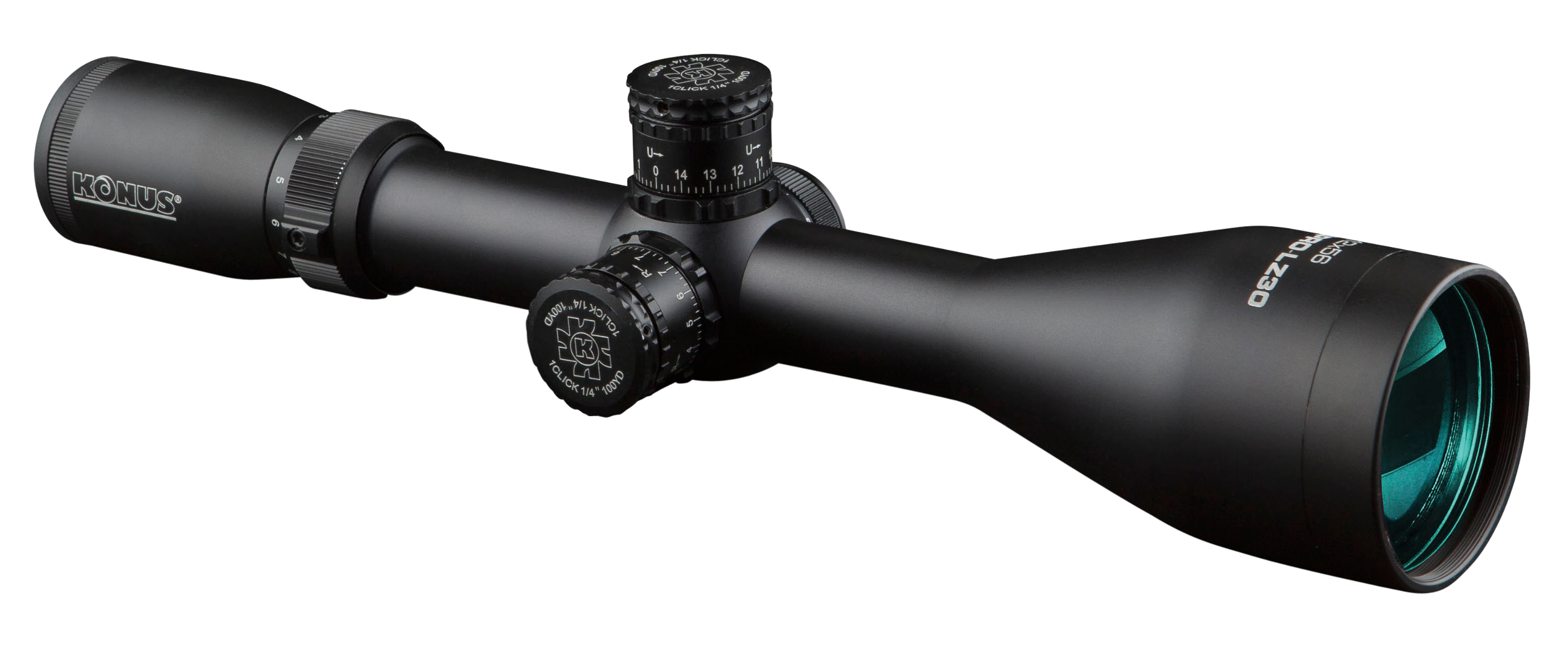 Konus 7181 KonusPro LZ-30 Matte Black 3-12x56mm 30mm Tube Dual Illuminated  Engraved 30/30 Crosshair Reticle