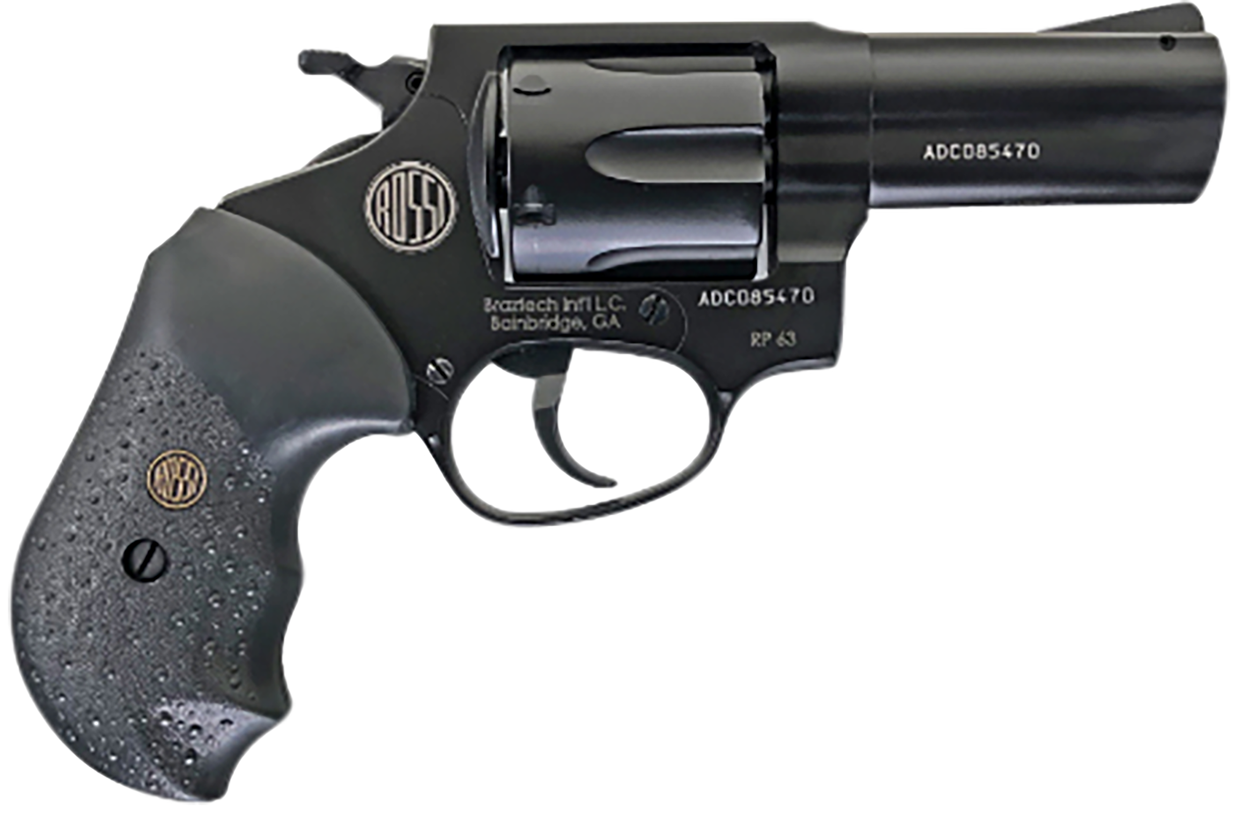 Rossi 2-RP631 RP63 Small Frame 357 Mag 6 3" Matte Matte Black Barrel, Matte Steel Frame, Black Textured Rubber Grip, Hammer Block Safety, Exposed Hammer