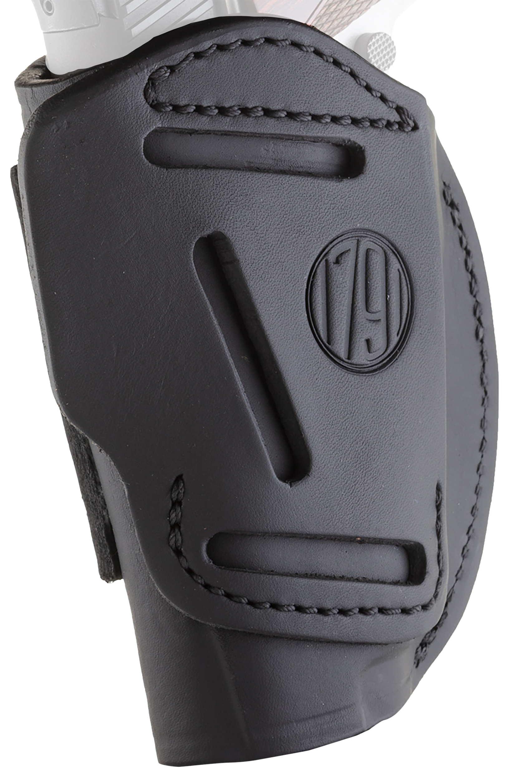 1791 Gunleather 4WH1SBLR 4-Way  IWB/OWB 01 Stealth Black Leather Belt Clip Fits 3-4" Barrel 1911