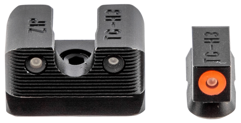 TruGlo TG231Z1C Tritium Pro Black | Green Tritium Orange Outline Front Sight Green Tritium Rear Sight