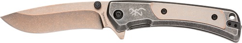 BROWNING KNIFE JERICHO 3" FLDR COPPER WASH/BUCKMARK D2*