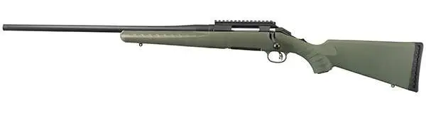 dRUGER AMERICAN PREDATOR LH 308WIN 22" MT BLK THRDED BBL, MOSS GRN STOCK, 4RD DETACH
