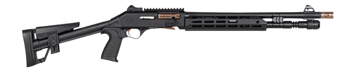 Panzer Arms PAM4CSBBTMFSS M4 Speed Pro 12 Gauge Semi-Auto 3" 5+1 18.50" Black Ported Barrel, Black Aluminum Receiver w/Picatinny Rail, M-LOK Handguard, Skeleton Stock, Black Polymer Grip