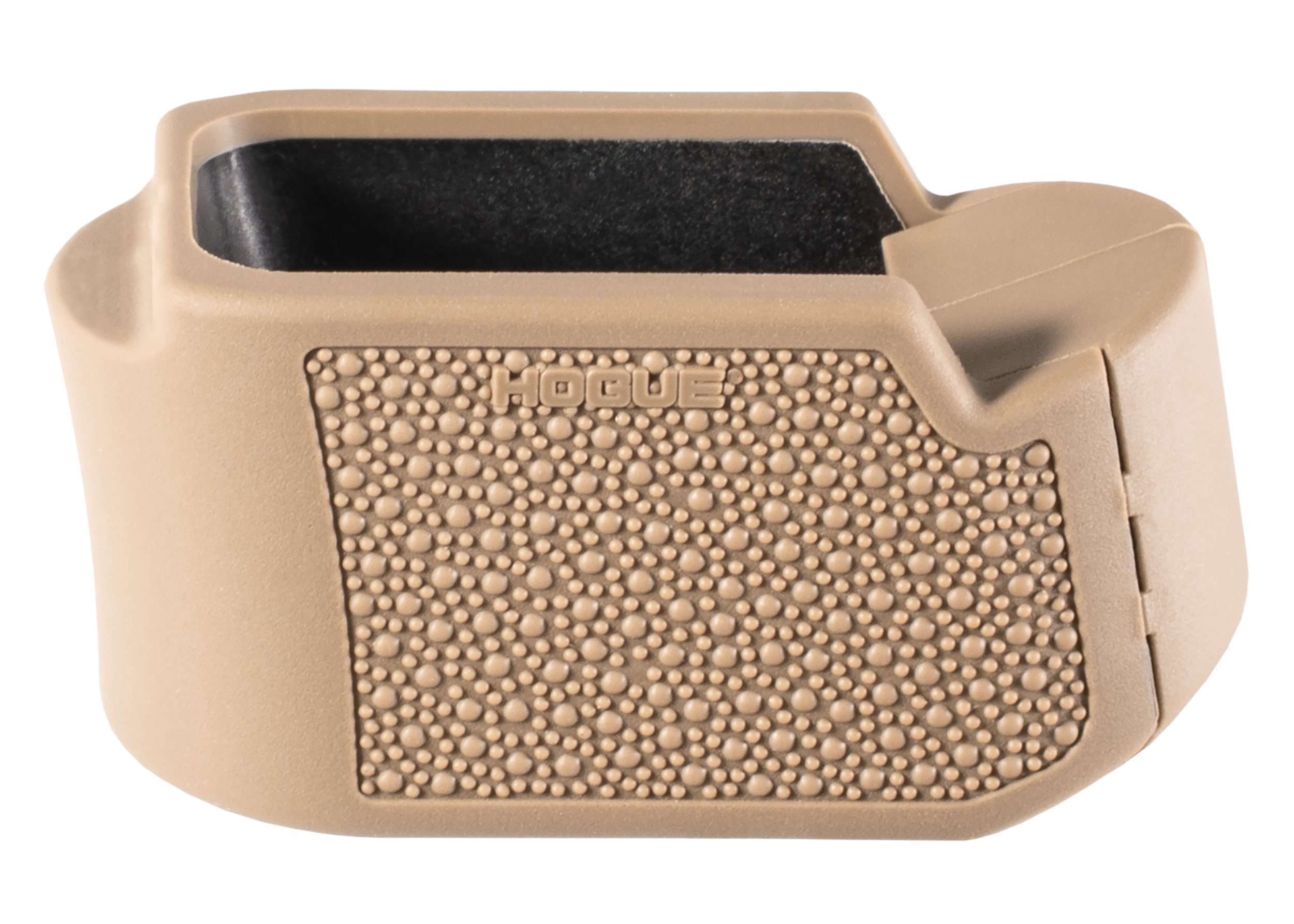 Hogue 18613  Extension Base Pad Fits Glock 19 Compatible w/ 10/15rd Magazines FDE Overmolded Rubber