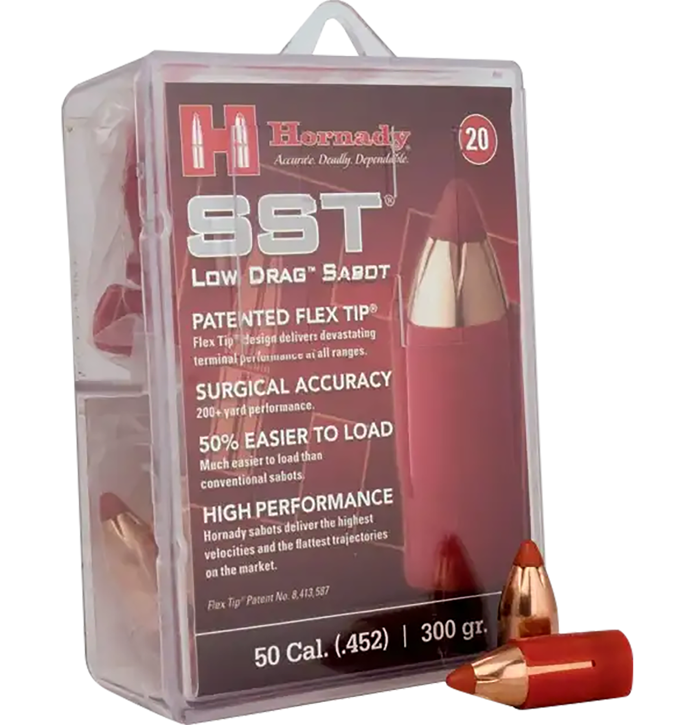 Hornady 67263 SST-ML 50Cal Sabot Super Shock Tip 300gr 20 Per Box/10 Case
