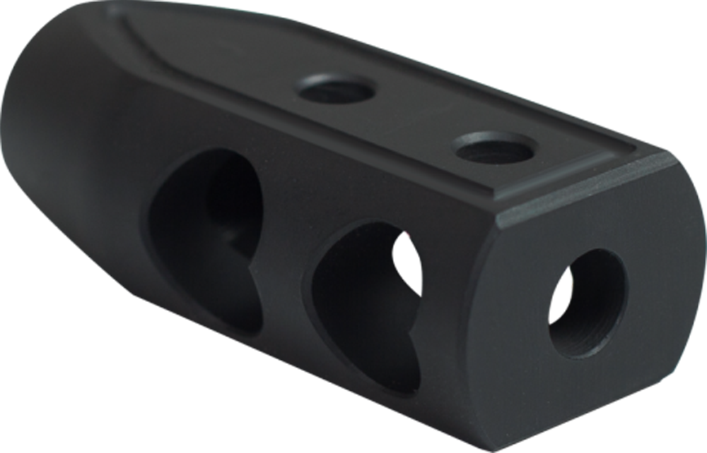 Timber Creek Outdoors 65HBBLC Heart Breaker Muzzle Brake Black Cerakote with 5/8"-24 tpi Threads for 6.5 Grendel AR-Platform