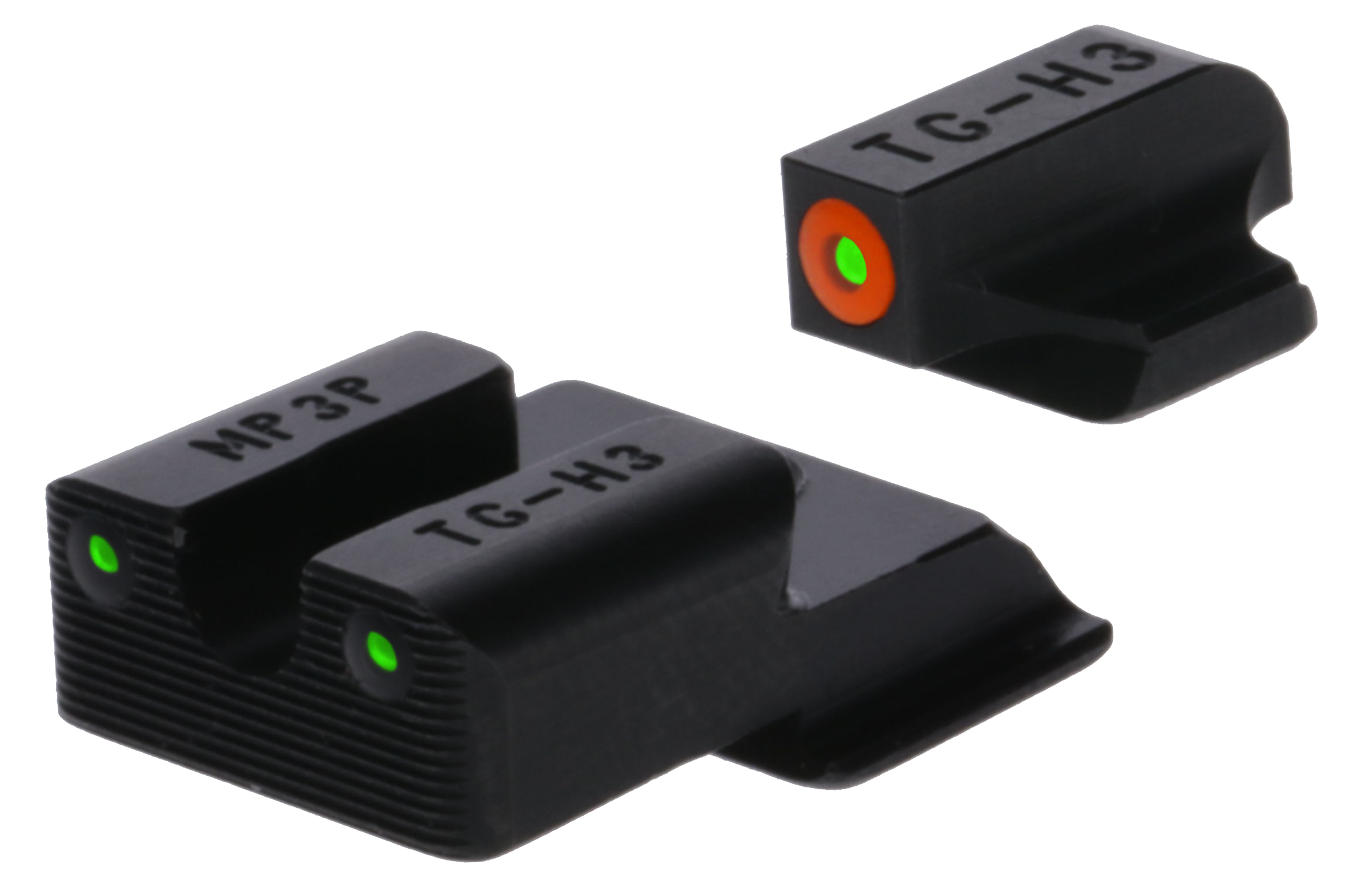 TruGlo TG231MP4C Tritium Pro Black | Green Tritium Orange Outline Front Sight Green Tritium Rear Sight