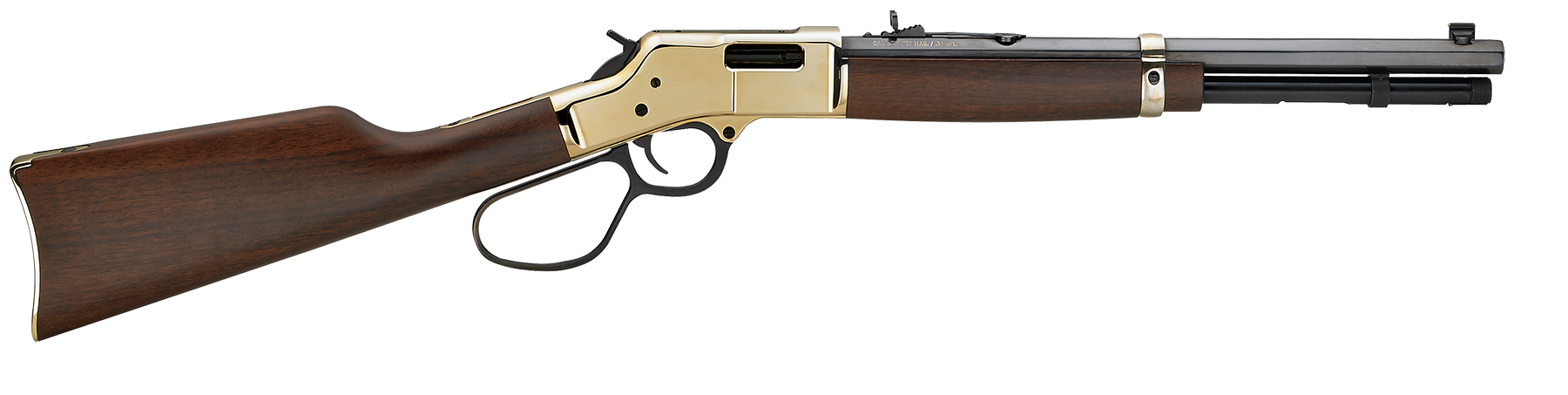 Henry H006MR327 Big Boy Carbine Full Size 327 Federal Mag 7+1 16.50" Blued Octagon Barrel, Brass Polished Brass Receiver, American Walnut Wood Stock Right Hand