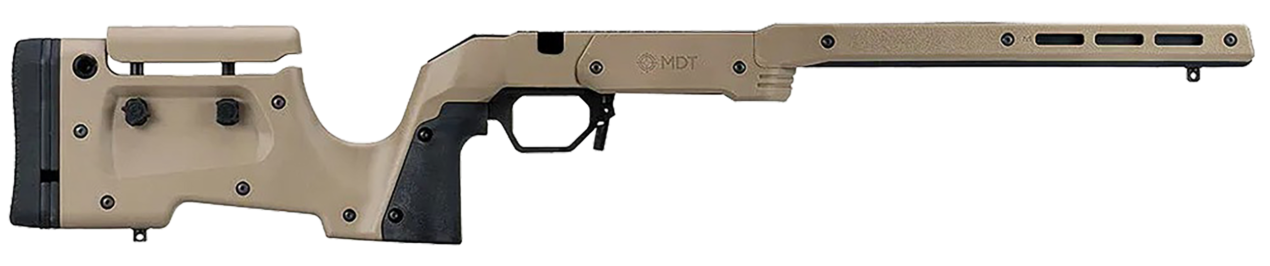 Mdt Sporting Goods Inc 104691FDE XRS Chassis FDE Aluminum Core with Polymer Panels, Adj. Cheekrest, M-LOK Forend, Interchangeable Grips, AICS Mag Compatible, Fits Short Action Remington 700