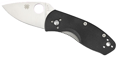 Spyderco C148GP Ambitious 2.25" Folding Drop Point Plain 8Cr13MoV SS Blade Black G10 Handle Includes Pocket Clip