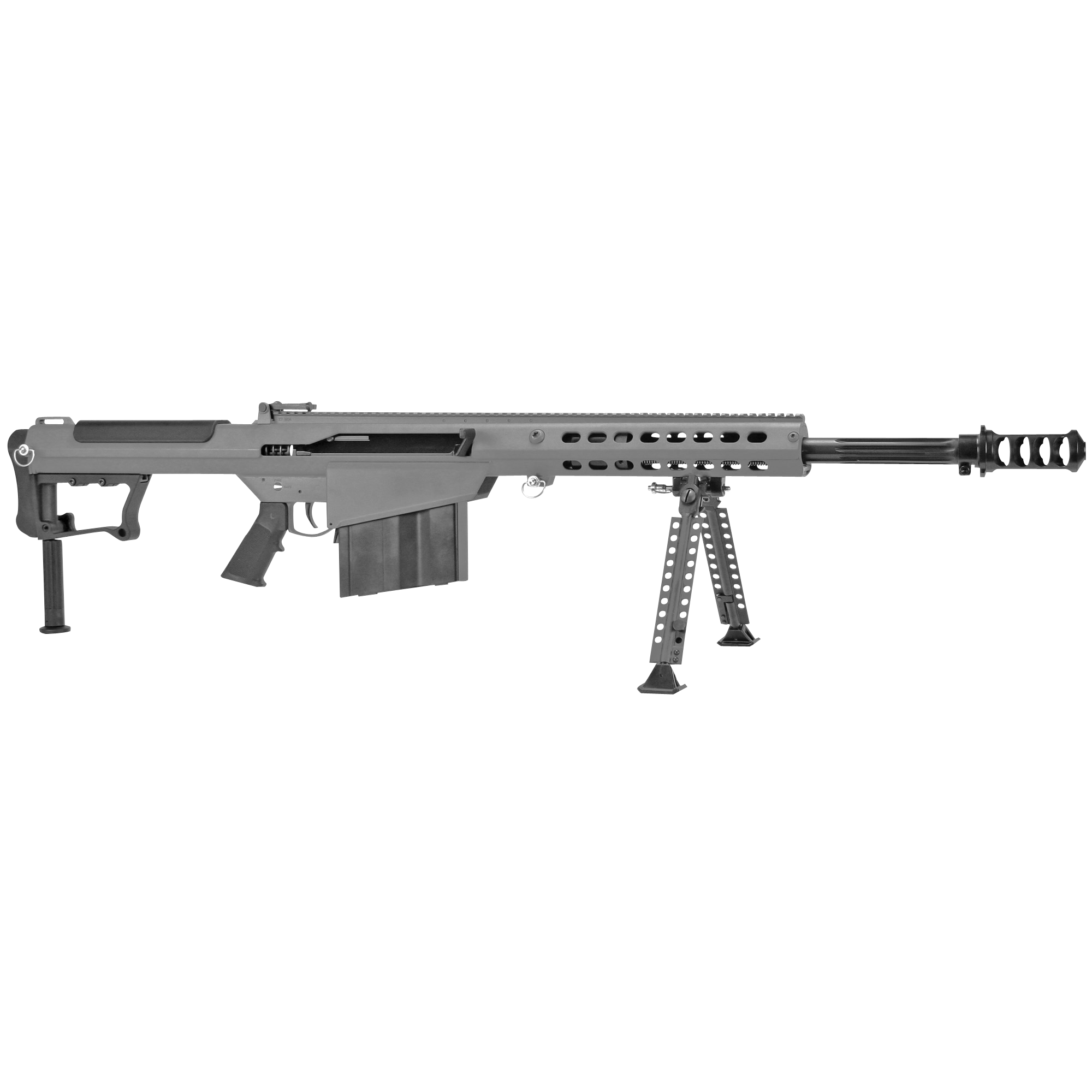 Barrett 18068 M107A1  50 BMG 20" 10+1 Tungsten Gray Cerakote Tungsten Gray Fixed with Sorbothane Recoil Pad Stock Black Polymer Grip