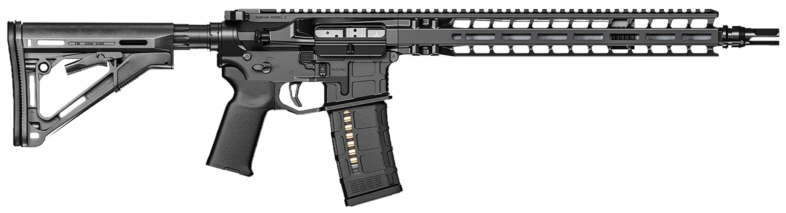 Radian Weapons R0037 Model 1 Carbine 223 Wylde 30+1 14.50" Pinned & Welded Barrel, Black, Billet Rec/M-Lok Handgaurd, Magpul Grip & CTR Stock, Dead Air Keymo Flash Hider, Ambi Controls, Vertex Trigger