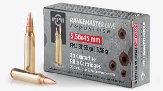 PPU RANGEMASTER 5.56 55G FMJ 125RD BOX 4 BOXES PER CASE