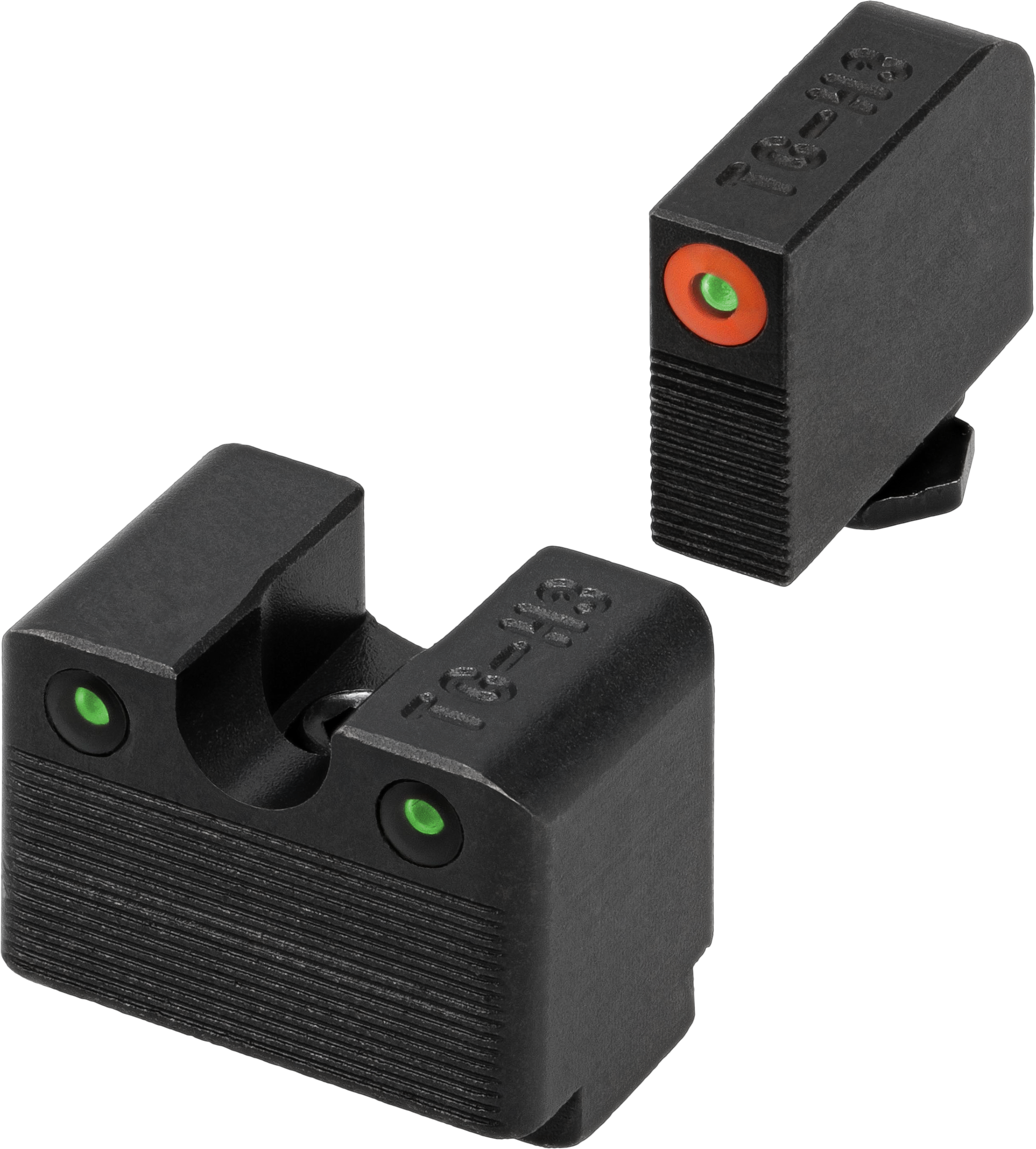 TruGlo TGTG231G3MC Tritium Pro Black | Green Tritium Orange Outline Front Sight Green Tritium Rear Sight