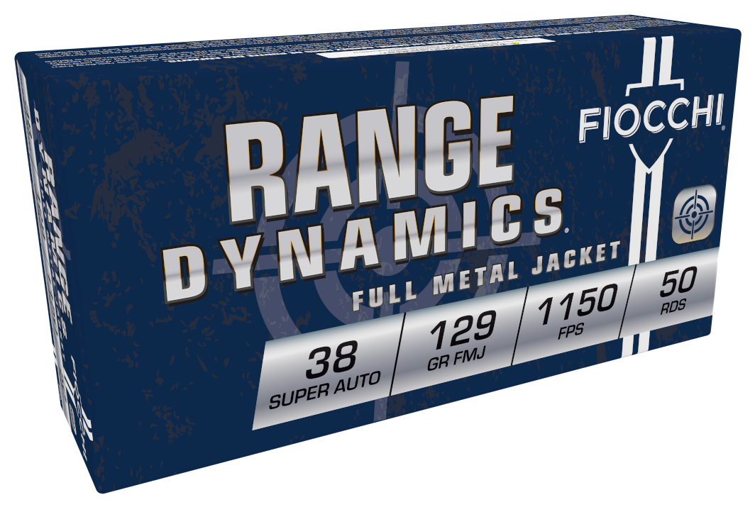 Fiocchi 38SA Range Dynamics  38Super 129gr Full Metal Jacket 50 Per Box/20 Case