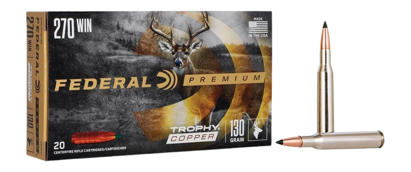 Federal P270TC1 Premium  270Win 130gr Trophy Copper 20 Per Box/10 Case