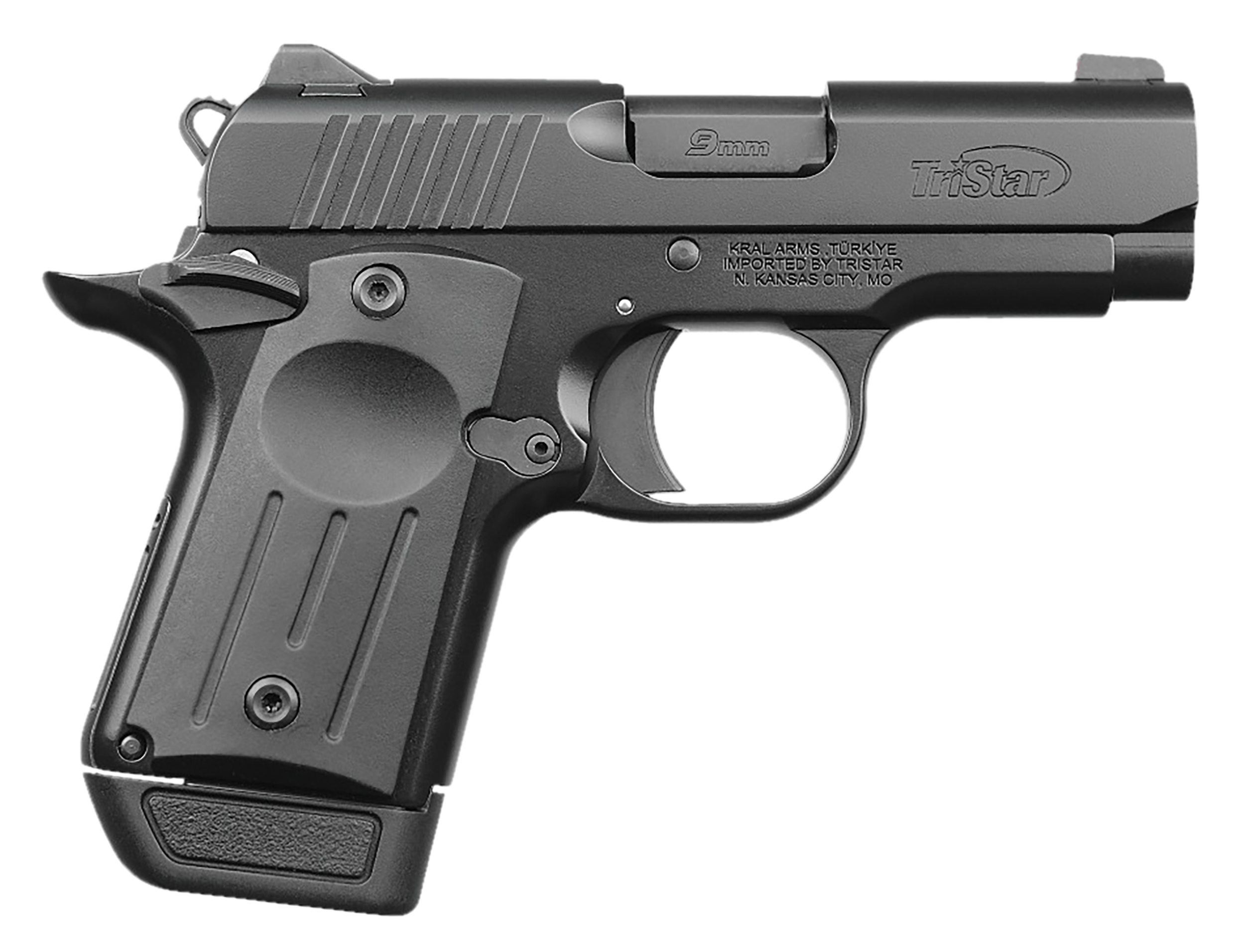 TriStar 85700 Protege X  Sub-Compact Frame 9mm Luger 7+1 3.20" Black Steel Barrel Black Cerakote Serrated Steel Slide, Black Cerakote Frame, Black Polymer Grip