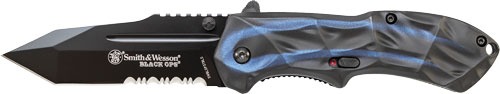 S&W KNIFE BLACK OPS 3RD GEN. BLUE HANDLE MAGIC ASSIST