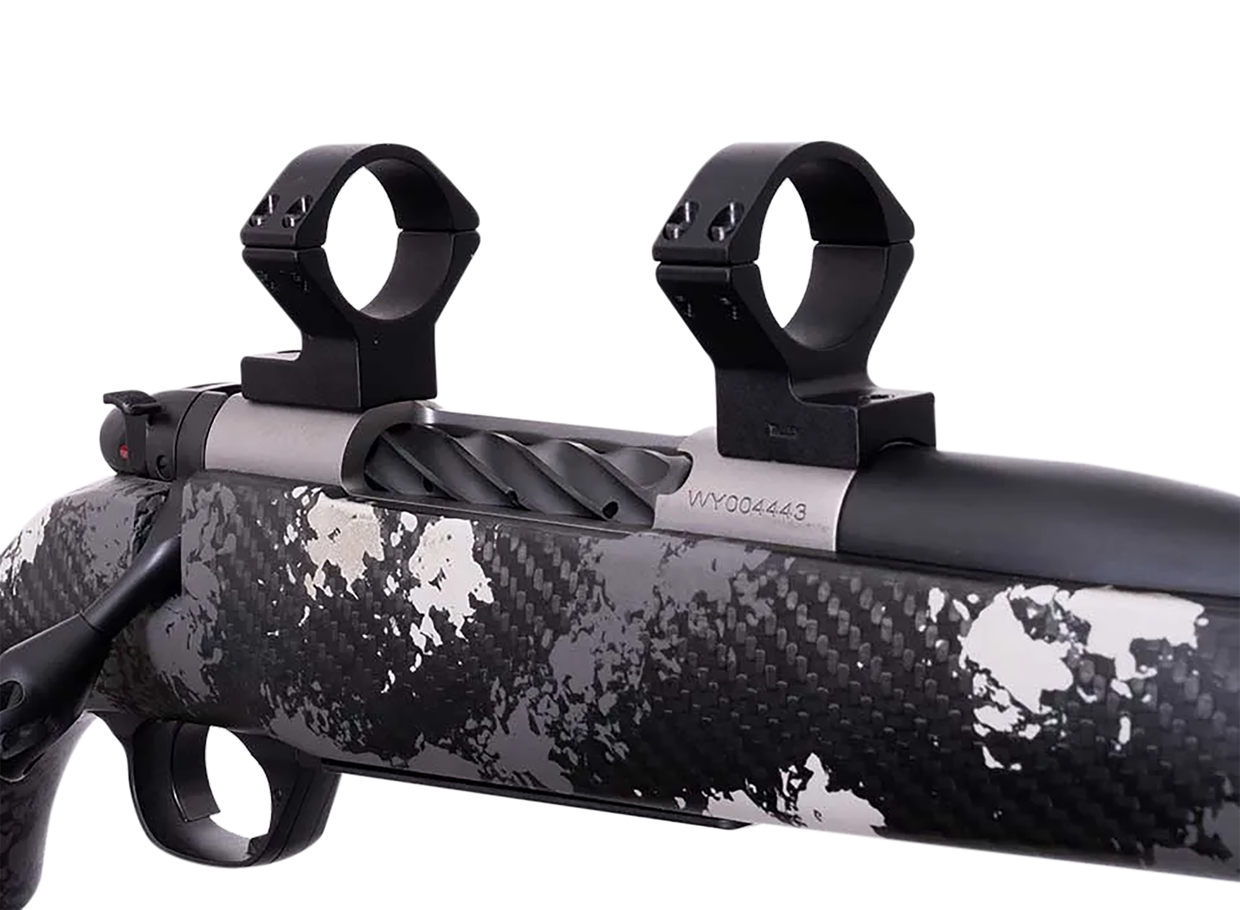 Weatherby TRBVLAS3 Scope Mount/Ring Combo  Matte Black Alloy 30mm Tube, Weatherby Mark V Medium Rings Standard 6-Lug Action