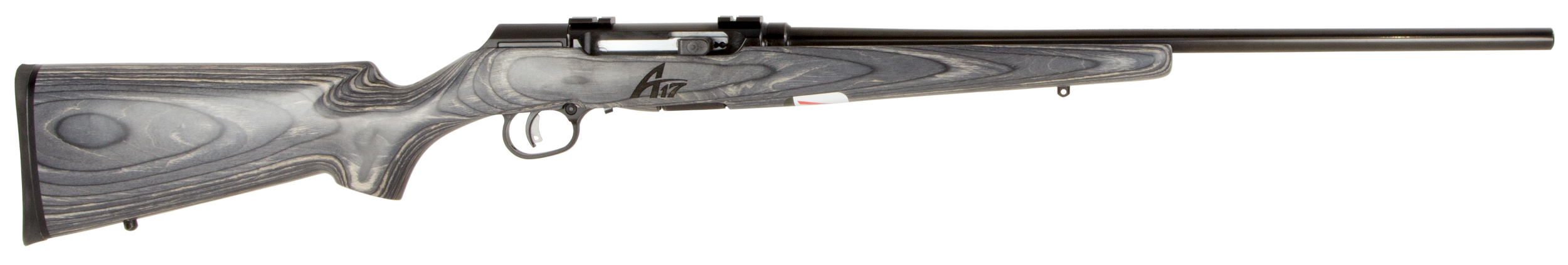 Savage Arms 47008 A17 Sporter Full Size 17 HMR 10+1 22" Satin Black Sporter Barrel, Satin Black Drilled & Tapped Carbon Steel Receiver, Gray Fixed Laminate Stock, Right Hand