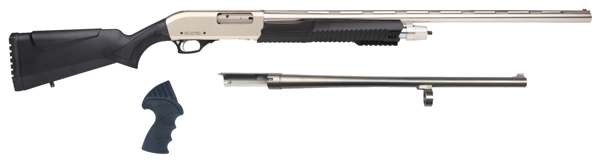 Rock Island MR25P101MC Meriva 3-in-1 Combo 12 Gauge 5+1 3" 18.50" Cylinder Bore, 28" Vent Rib Barrels Chrome Rec Black Synthetic Stock Right Hand (Full Size)