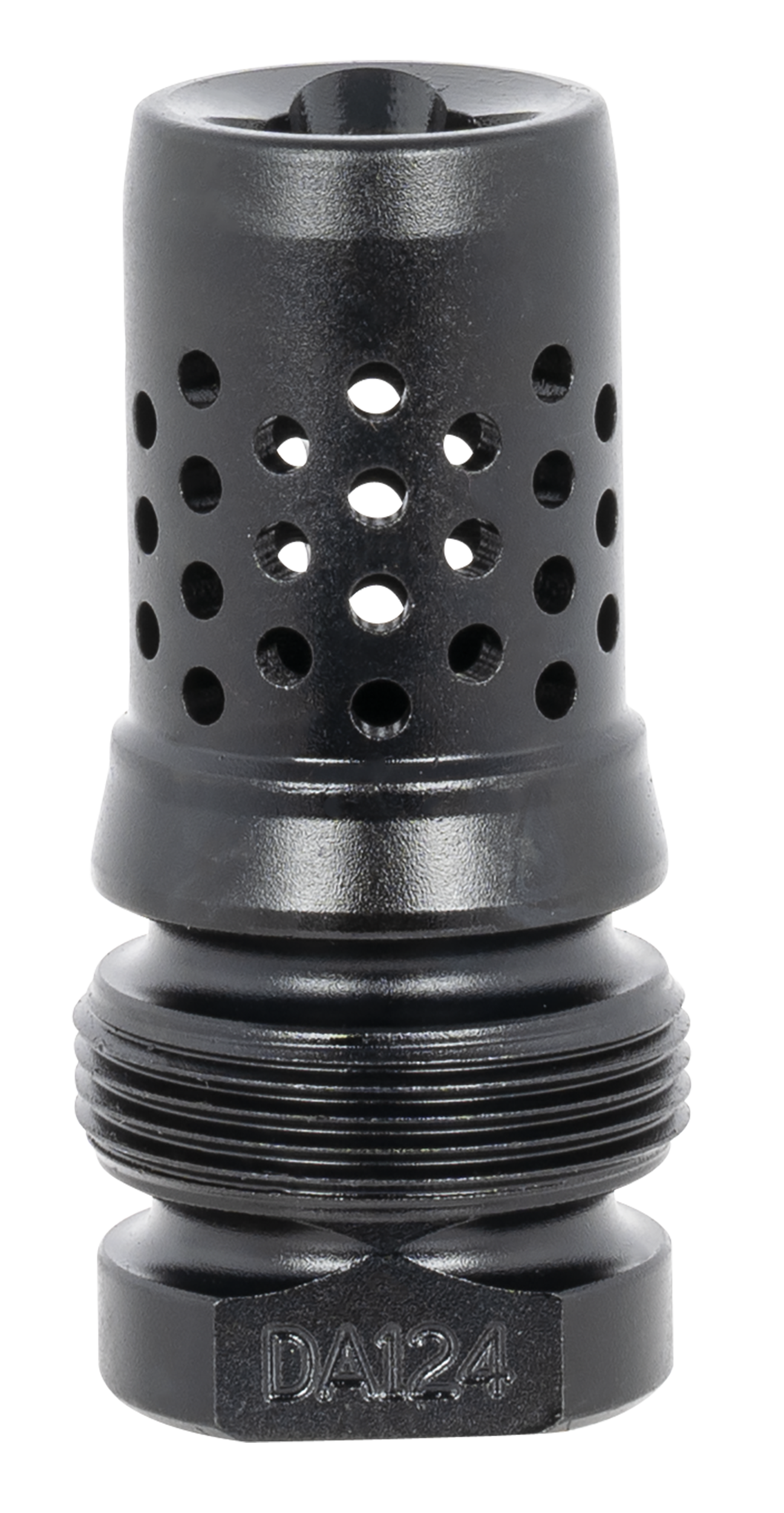 Dead Air DA124 Xeno Muzzle Brake Black Nitride 4140 Steel with 5/8"-24 tpi Threads