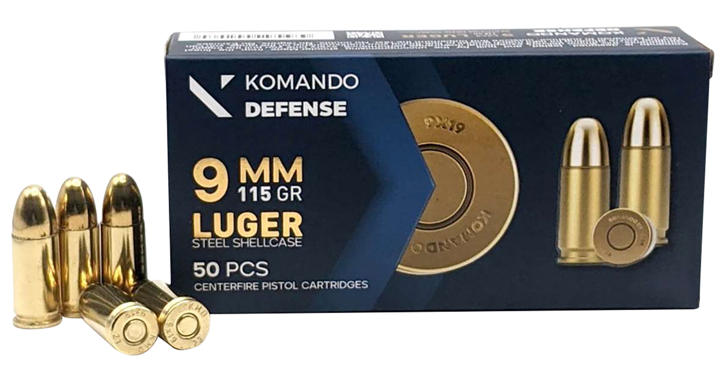 Dickinson LLC BRASS/STL9mm Luger 115gr Full Metal Jacket 50 Per Box/20 Case