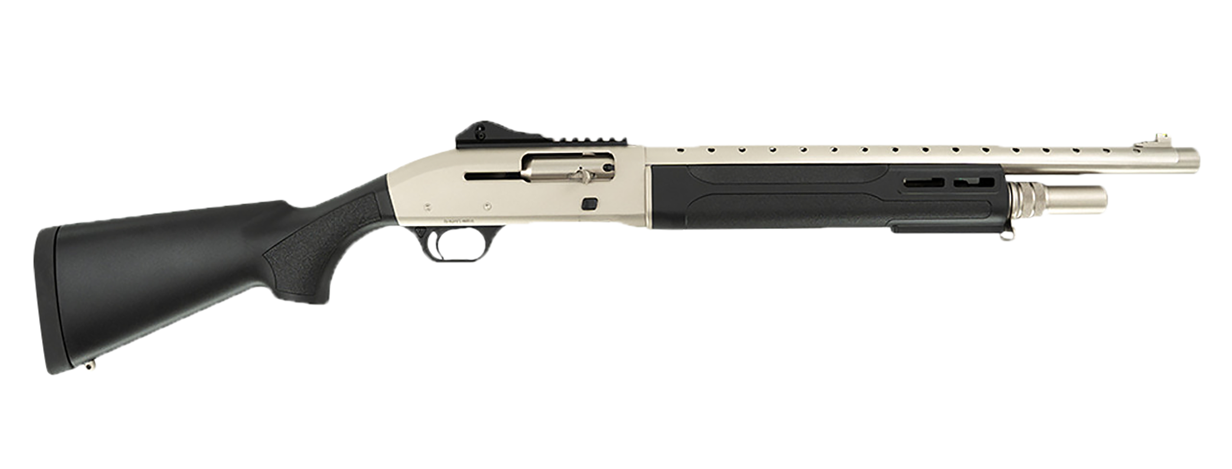 Tokarev USA 21000423 T300M A1 Kit 12 Gauge Semi-Auto 3" 5+1 18.50" Electroless Nickel Ventilated Heat Shield Barrel, Electroless Nickel Receiver w/Picatinny Rail, Fixed Black Polymer Stock