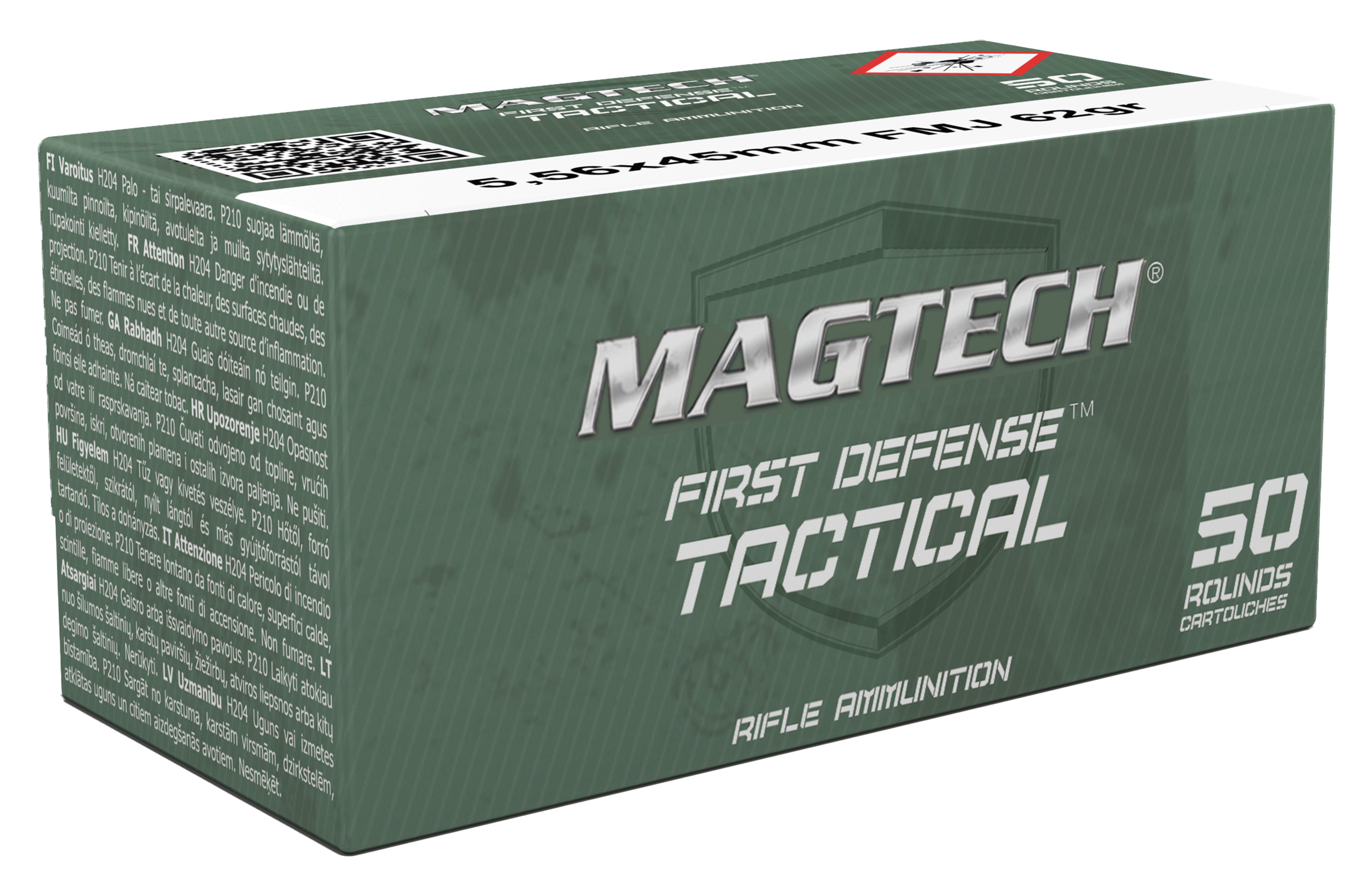 Magtech 556B Tactical/Training  5.56x45mmNATO 62gr Full Metal Jacket 50 Per Box/20 Case