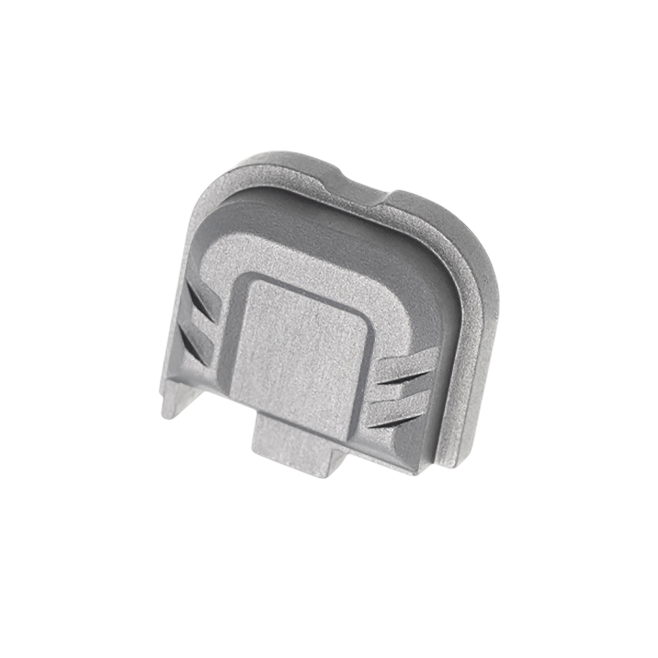 Tyrant CNC TDG43X48SPGREY Slide Cover Plate  Chevron Design Glock 43x/48 Grey Aluminum