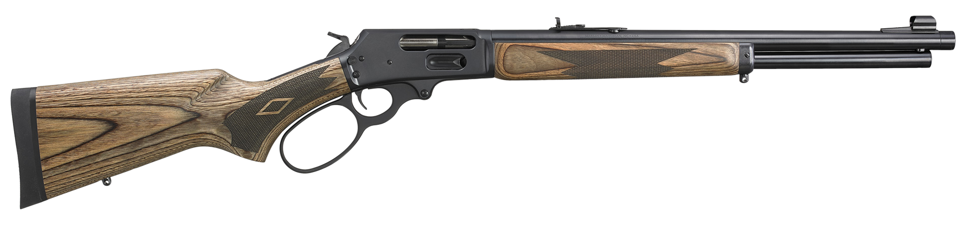 Marlin 70456 1895 Gun Guide 45-70 Gov 6+1 19.10" Satin Blued Steel Threaded Barrel, Blued Steel Receiver, Fixed Brown Laminate Stock